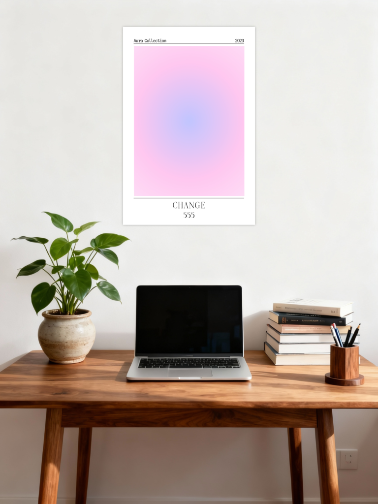 Change 555 Aura Gradient Poster