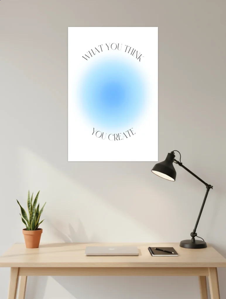 What You Think You Create Aura Poster