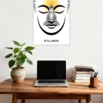 Stillness Minimal Buddha Poster