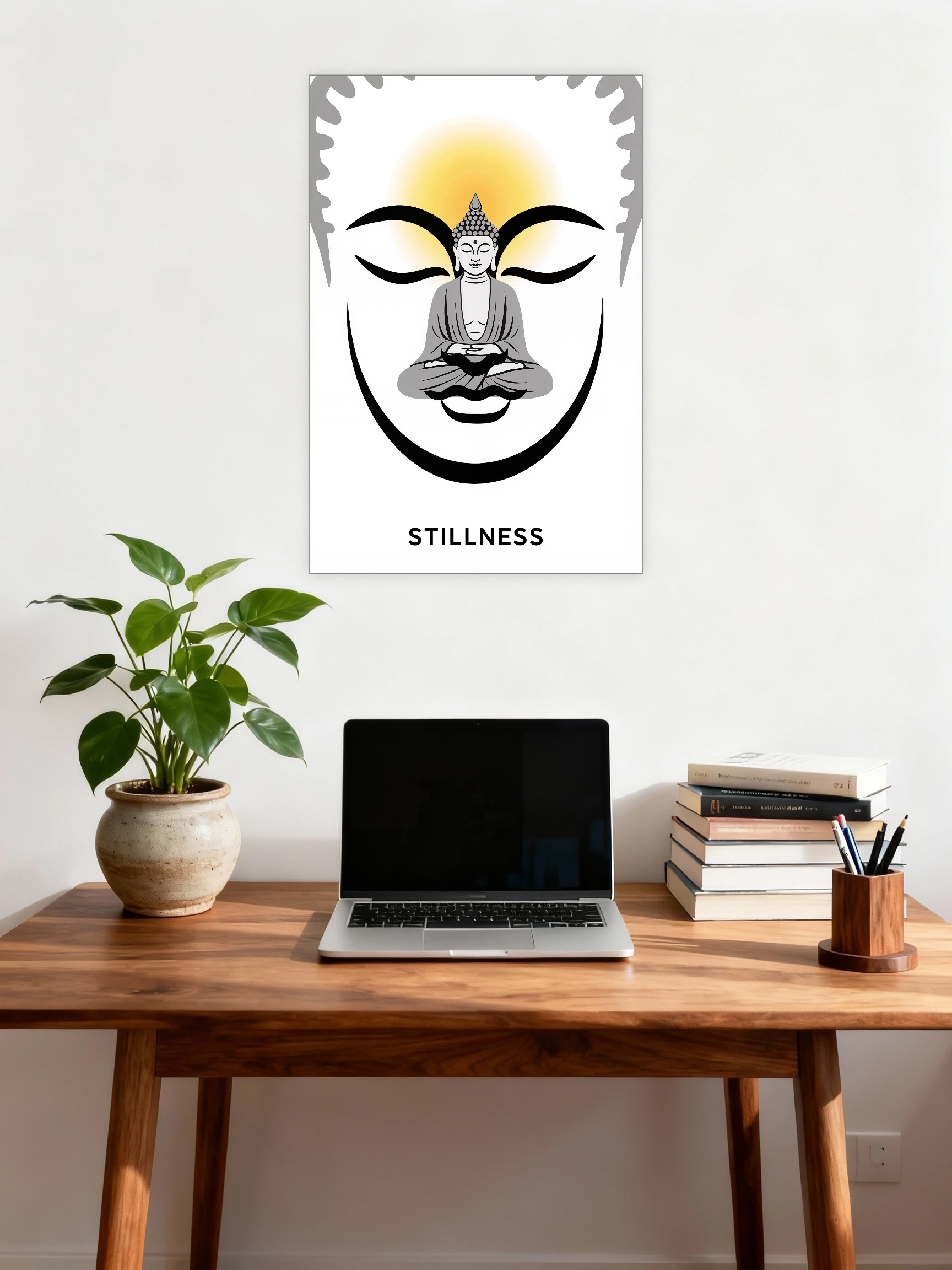 Stillness Minimal Buddha Poster Stillness Minimal Buddha Poster