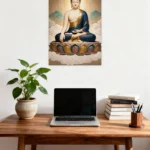 Sacred Lotus Enlightenment Buddha Poster
