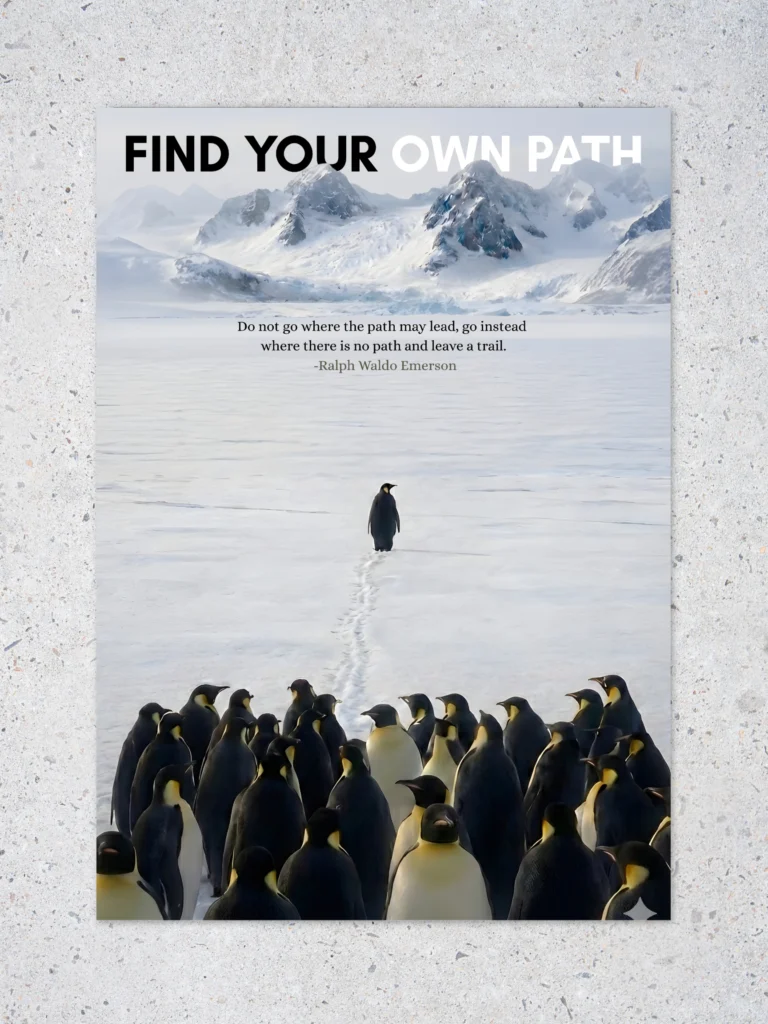 Nihilist Penguin – Find Your Own Path Poster WALL