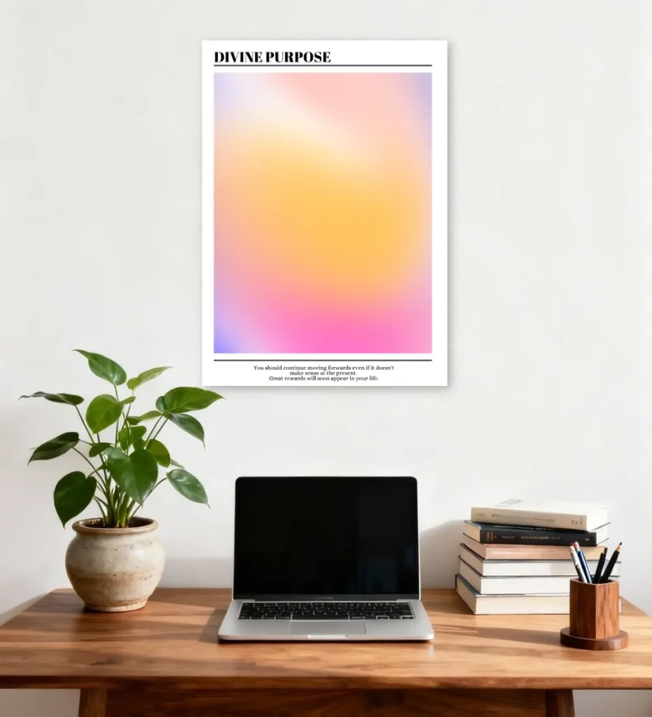 Divine Purpose Pastel Gradient Aura Poster