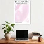 Divine Feminine Soft Pink Affirmation Aura Poster