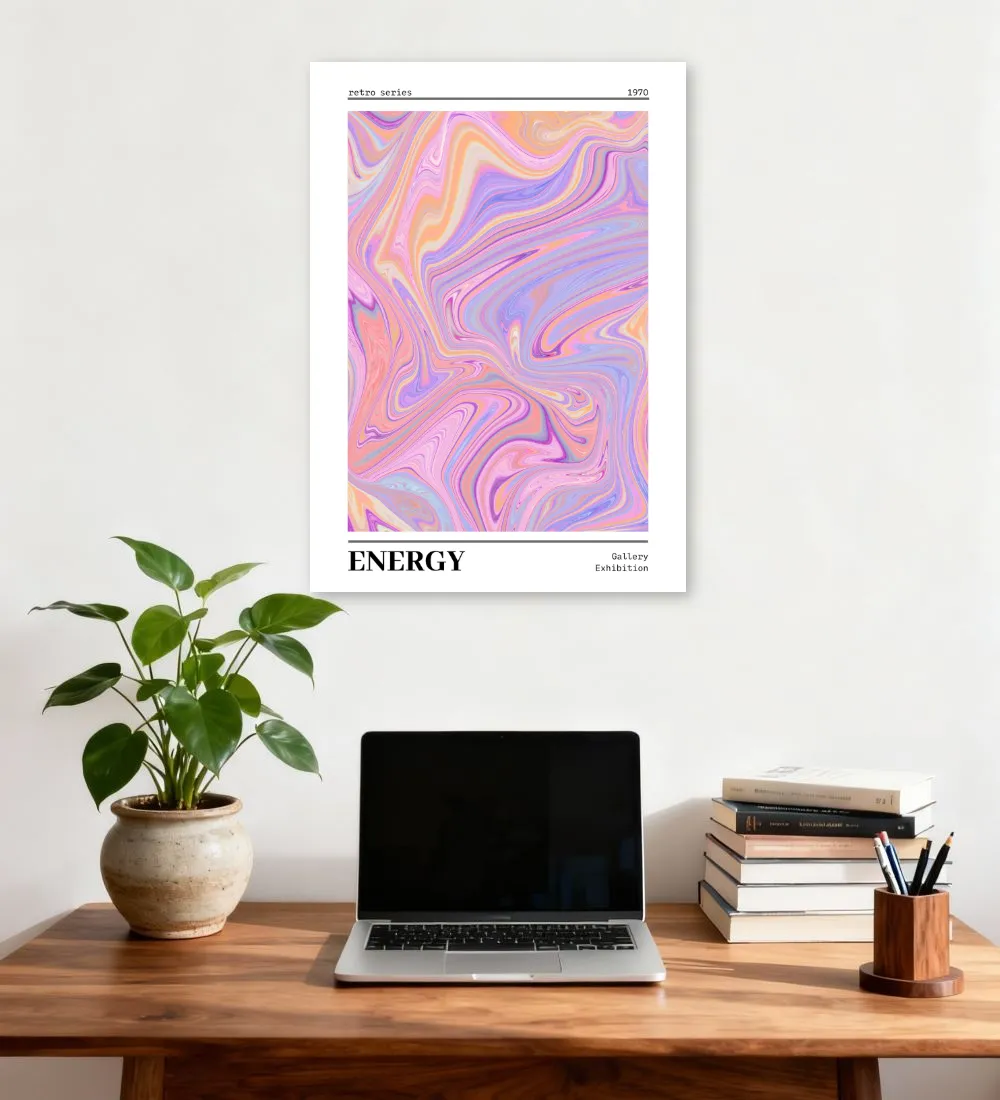 Energy Retro Swirl Abstract Aura Poster Energy Retro Swirl Abstract Aura Poster