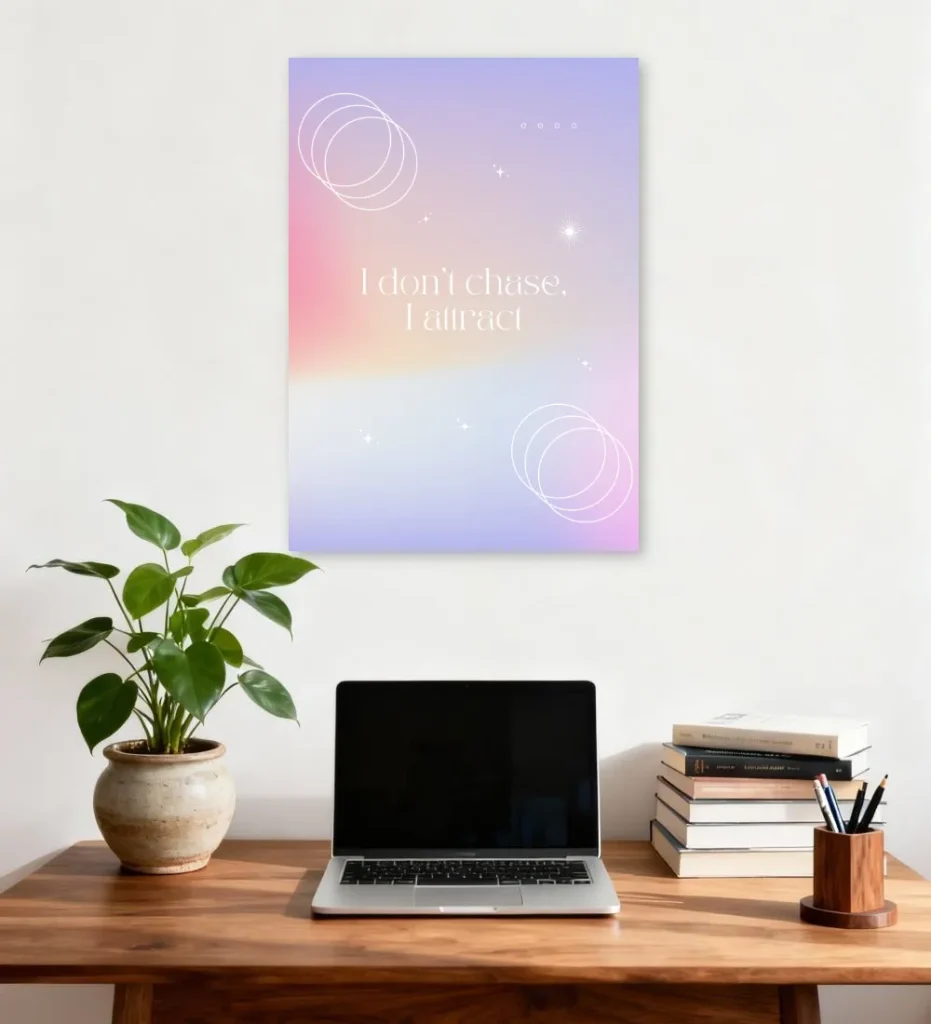 I Don’t Chase I Attract Pastel Manifestation Aura Poster