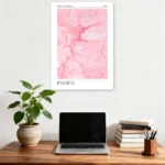 Passion Pink Marble Abstract Aura Poster