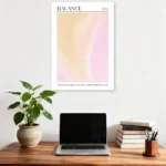 Balance Soft Gradient Affirmation Aura Poster