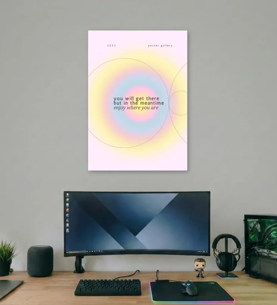 You Will Get There Pastel Motivation Poster aura