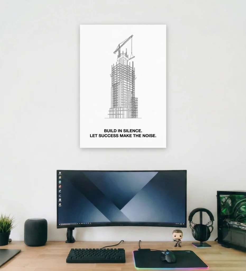 Build In Silence Supportive Wall Art - Aurantara Collection