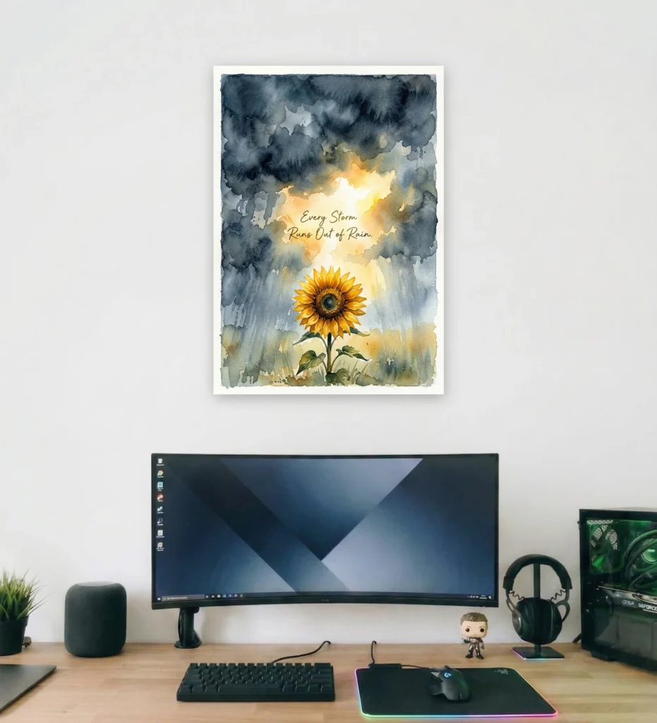 Bloom After The Storm Supportive Wall Art - Aurantara Collection