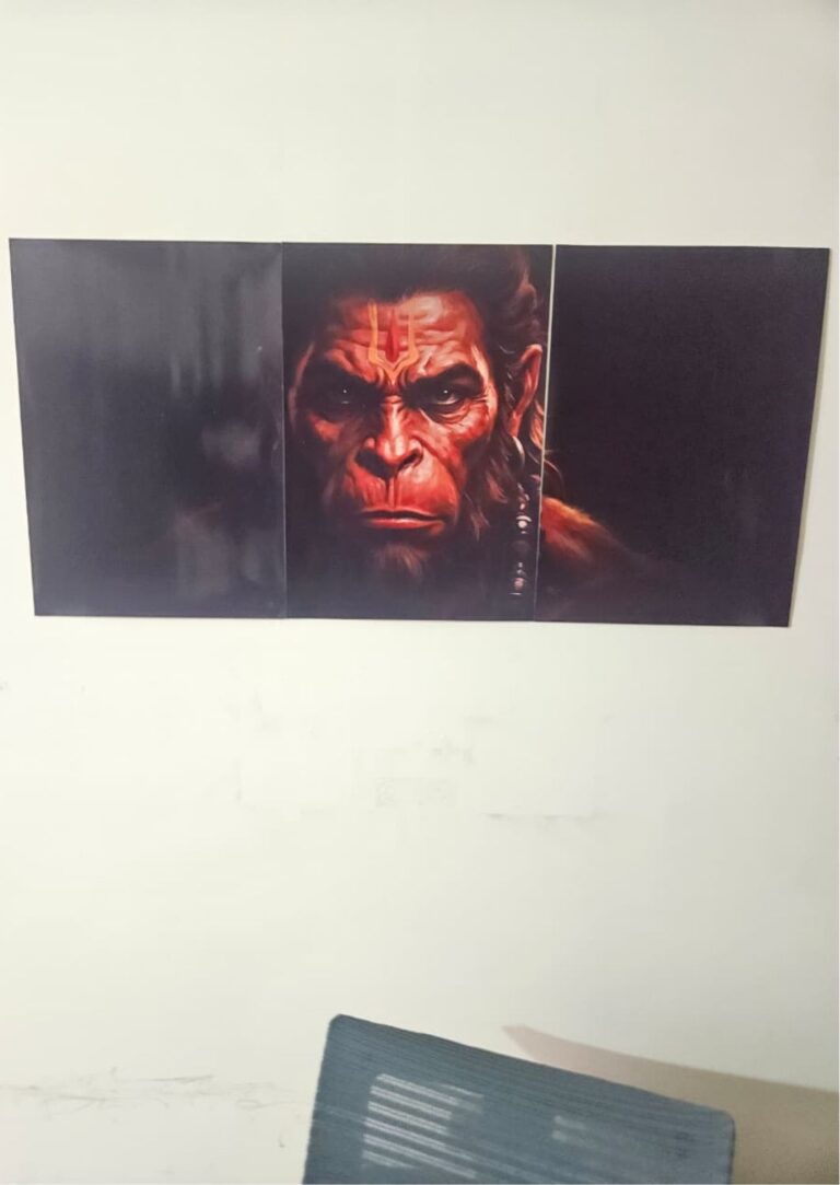 hanuman poster on wall