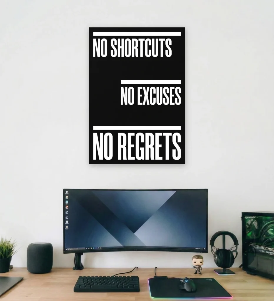 No Shortcuts Supportive Wall Art - Aurantara Collection