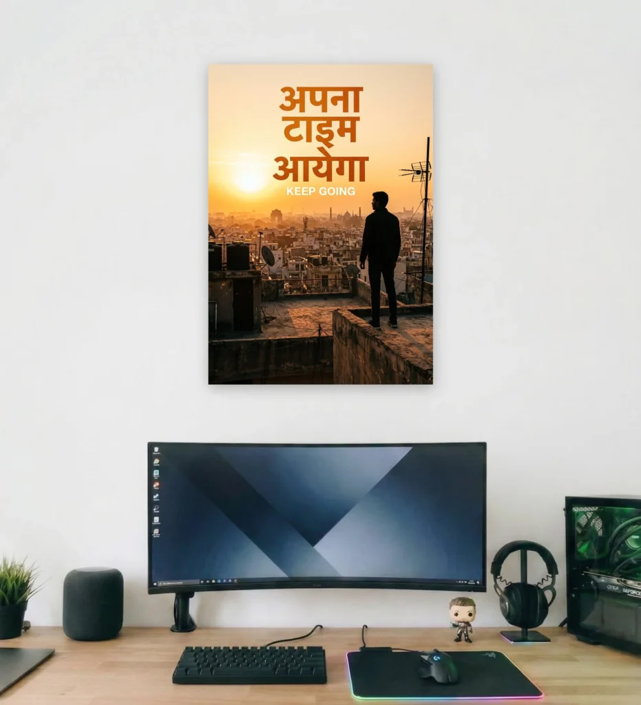 Apna Time Aayega Supportive Wall Art - Aurantara Collection