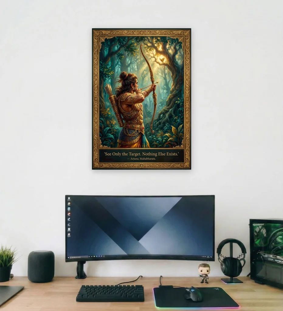 Arjunas Focus Supportive Wall Art - Aurantara Collection