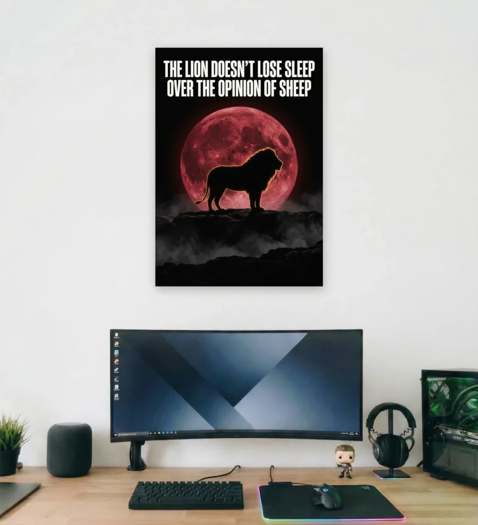 Lion Energy Supportive Wall Art - Aurantara Collection