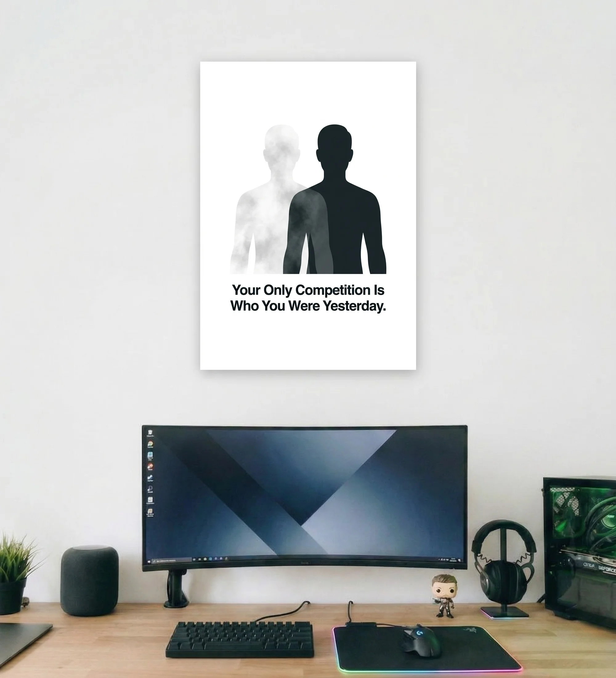 28_your_only_competition_with_text_mockup_1 Your Only Competition Supportive Wall Art - Aurantara Collection