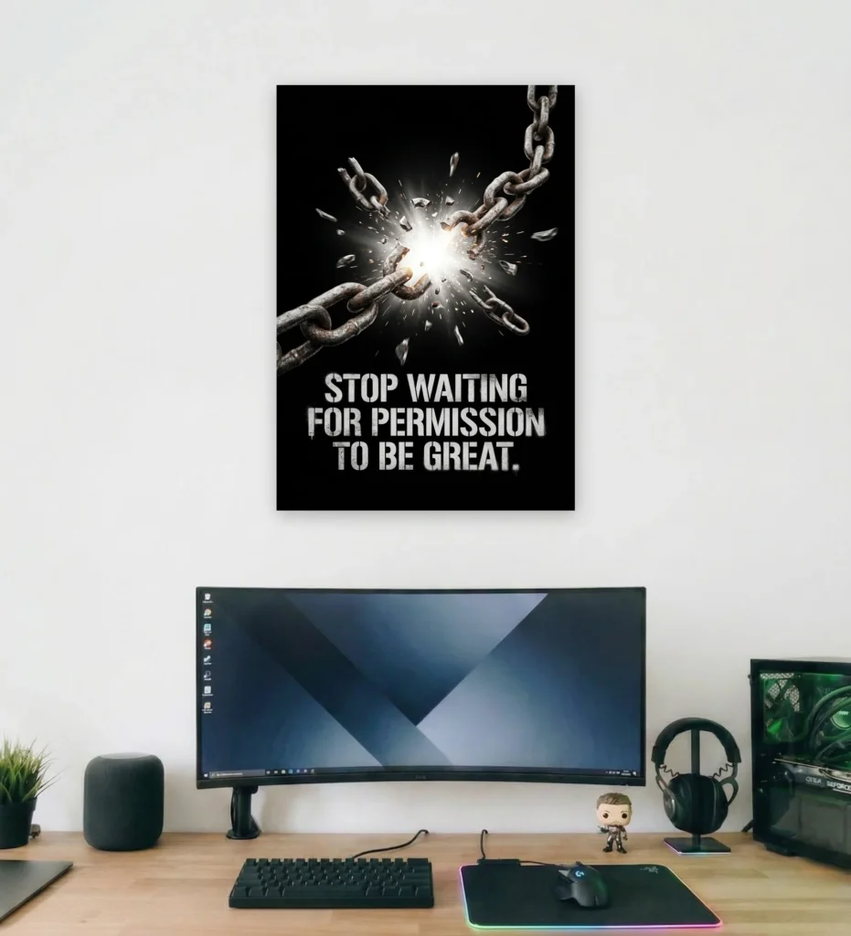 No Permission Needed Supportive Wall Art - Aurantara Collection
