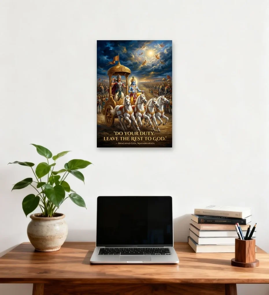 Arjuna Rises Supportive Wall Art - Aurantara Collection