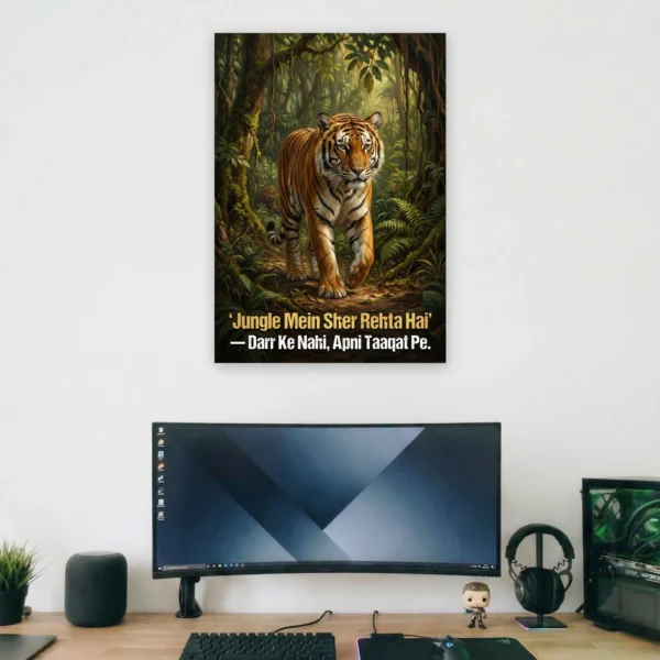 Jungle Mein Sher Supportive Wall Art - Aurantara Collection