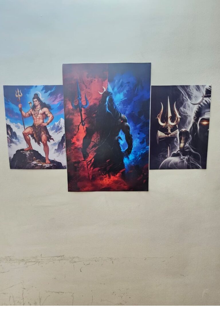 shiva posters on a wall