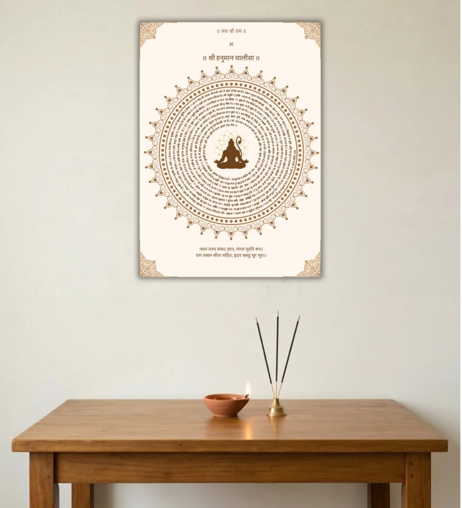 hanuman chalisa mandala poster