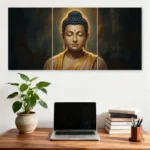 inner peace split poster of buddha