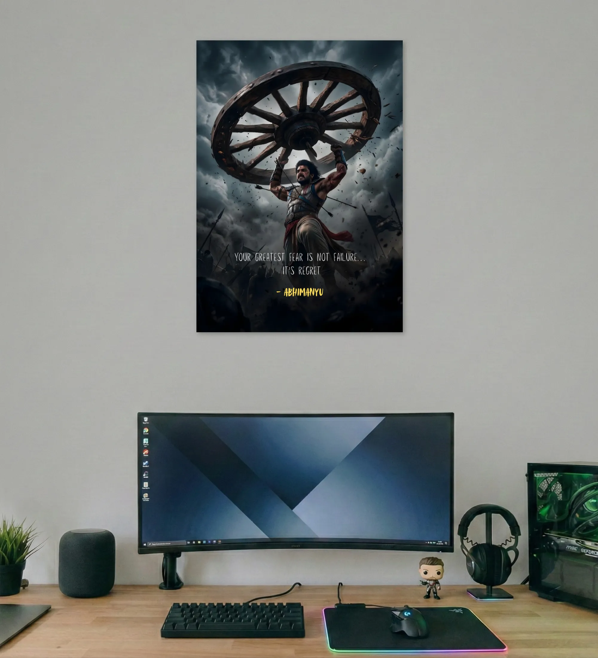 Title: Abhimanyu Courage & No Regret Poster Abhimanyu Courage & No Regret Poster