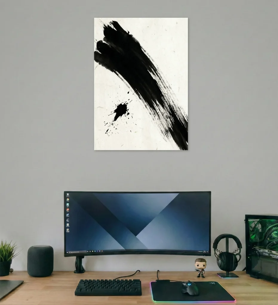 Zen Brushstroke Minimal Poster