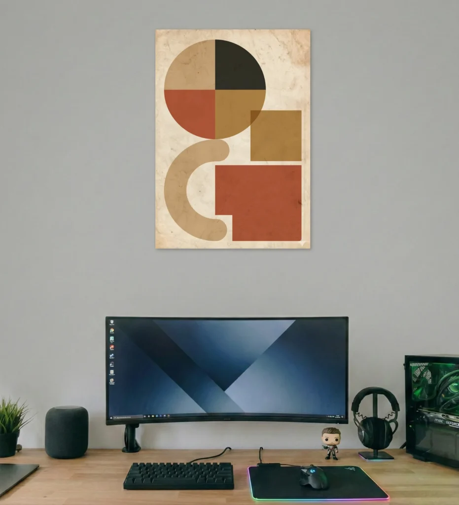 Earthy Balance Abstract Poster
