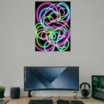 Electric Chaos Neon Poster