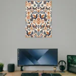 Folk Harmony Birds Poster