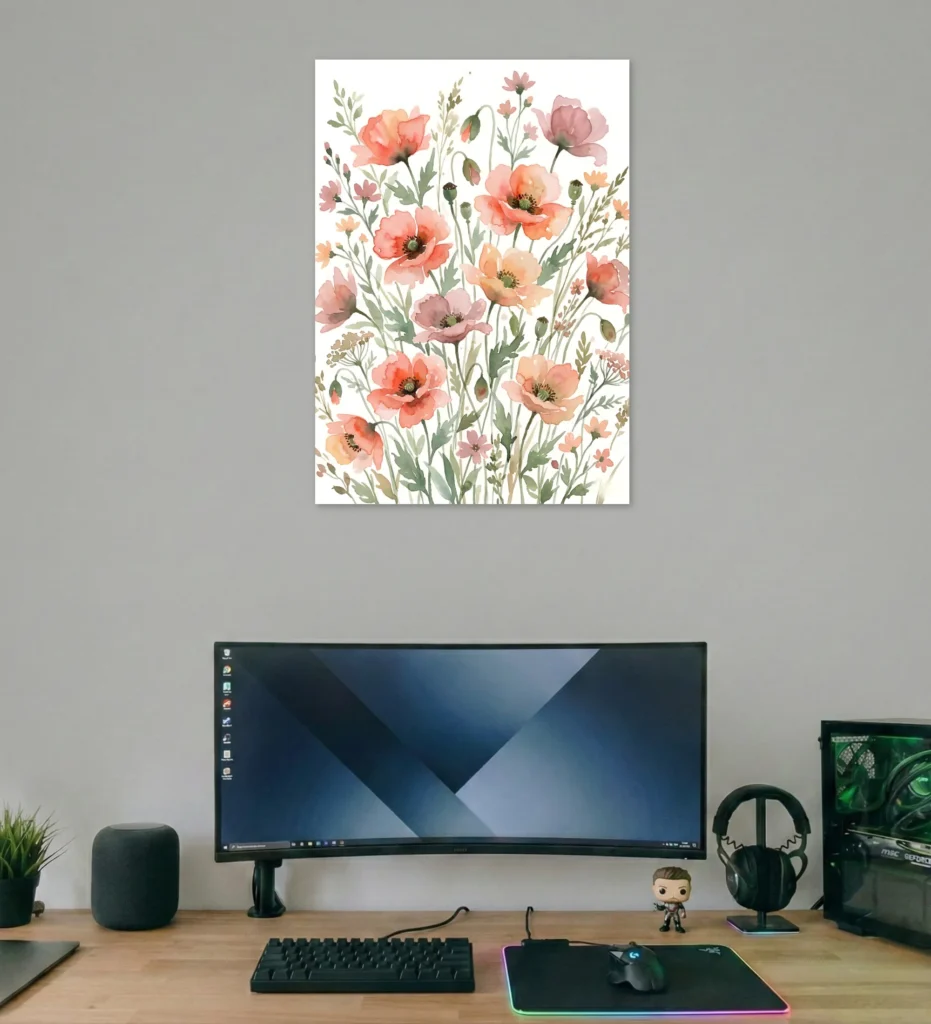 Soft Wildflower Garden Poster