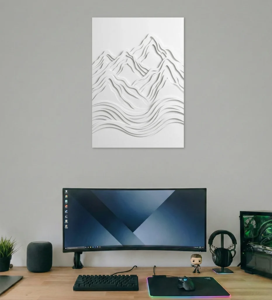 Serene Peaks Minimalist Poster