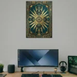 Emerald Symmetry Art Deco Poster