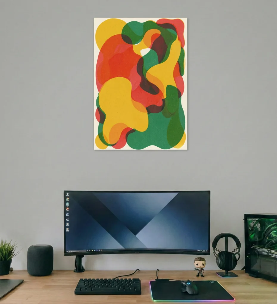 Playful Flow Abstract Color Poster