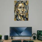 Geometric Portrait Art Poster