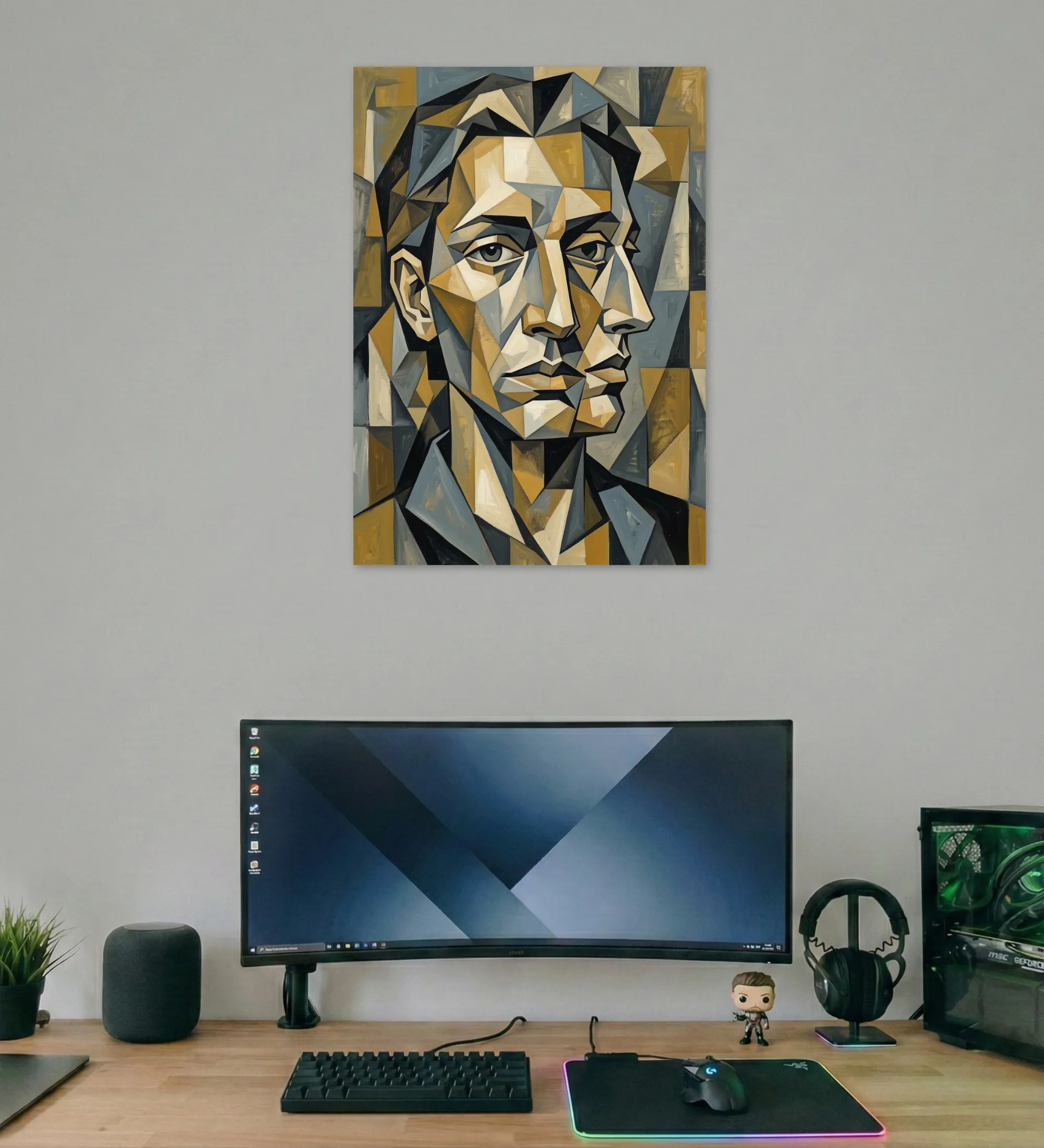 Geometric Portrait Art Poster Geometric Portrait Art Poster