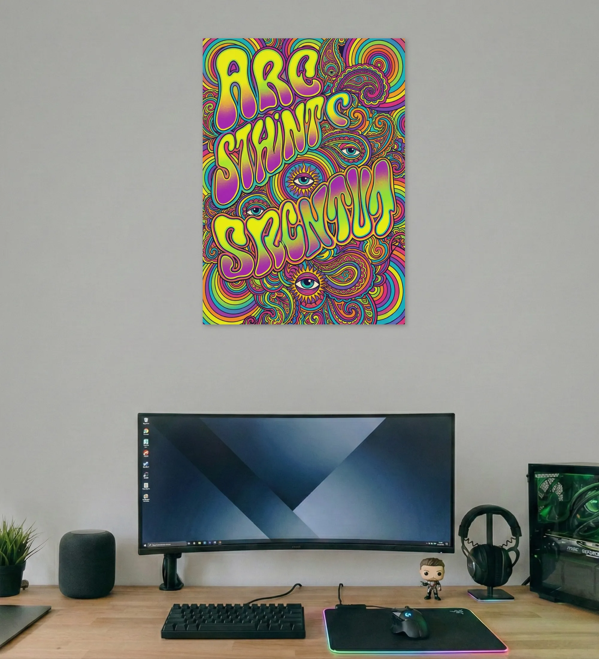 Stay Curious Psychedelic Art Poster Stay Curious Psychedelic Art Poster
