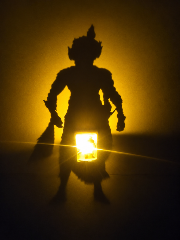 Shri Krishna Warrior edition shadow lamp